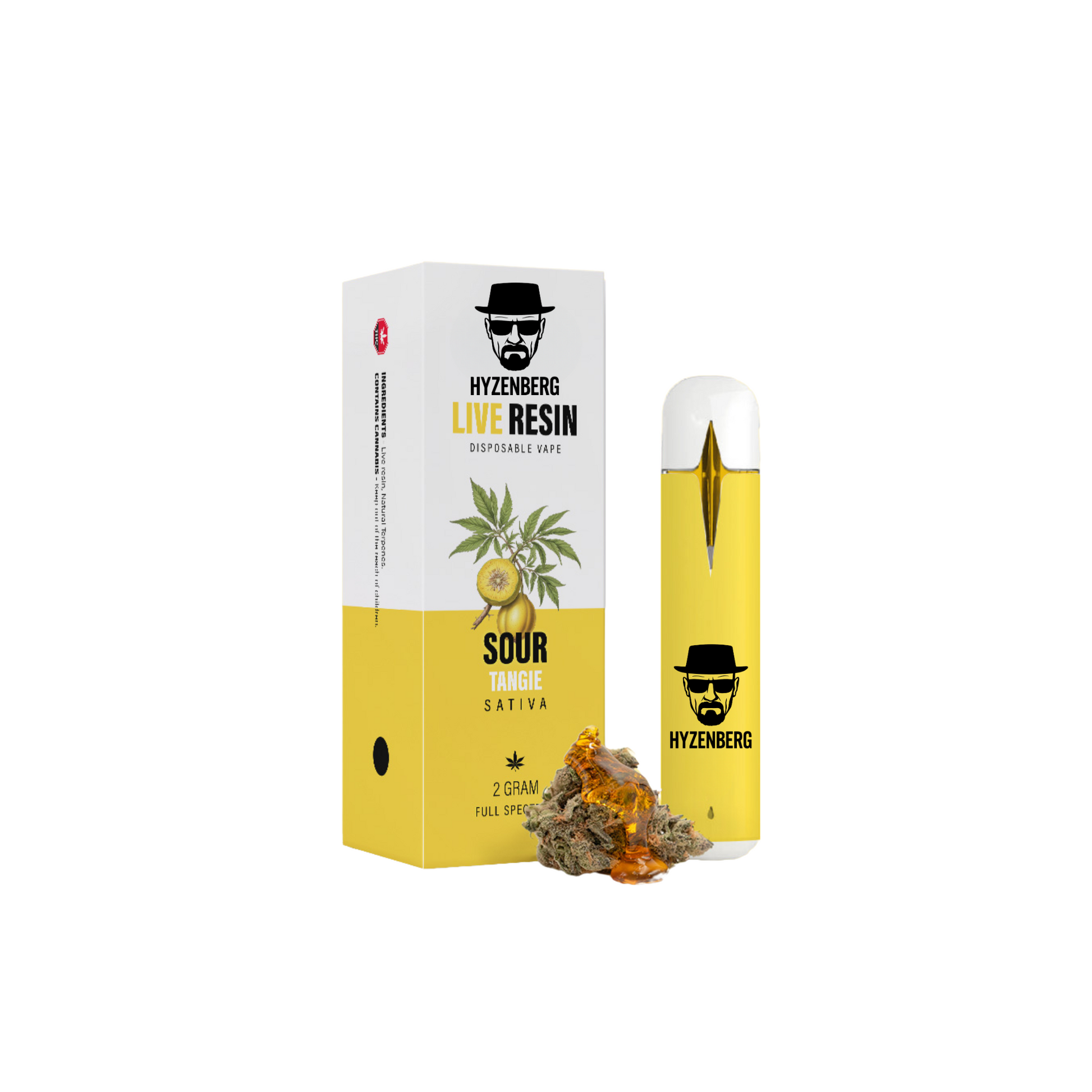 Sour Tangie THC Live Resin Disposable Vape (2gr) Sativa